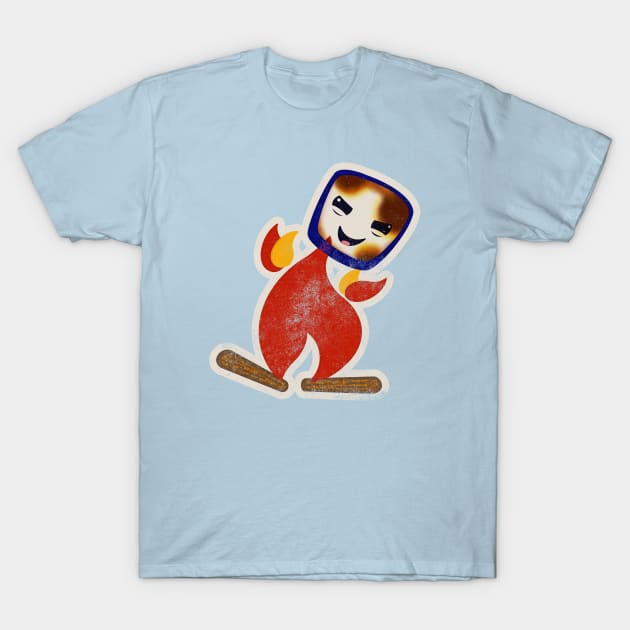 Burning Marshmallow Man T-Shirt by StudioPM71